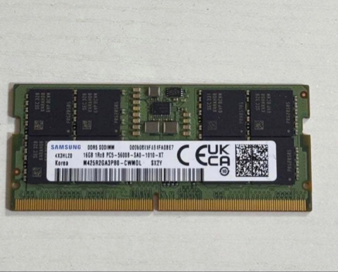 サムスン DDR5 32GB 5600 SODIMM メモリー　16GB ２枚 Samsung 32GB (16GBx2) DDR5メモリ 5600MHz Samsung 32GB (2x16GB