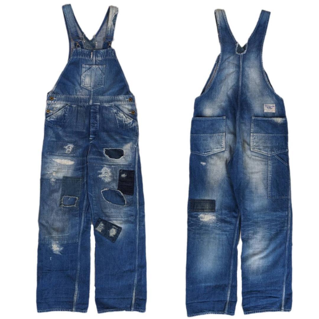 ユニオンサプライ/リペア・ヴィンテージ加工/再構築デニムオーバーオール ユニオンサプライ/リペア・ヴィンテージ加工/再構築デニムオーバーオール
