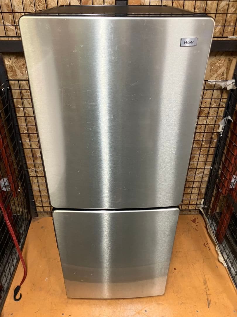 大阪引取限定　Haier 冷蔵庫 JR-XP2NF148F 2019年製 JR-XP2NF148F-XK 冷蔵庫 URBAN CAFE SERIES ステンレスブラック [2ドア