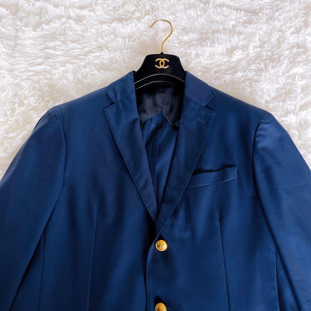ポロラルフローレン】ジャケット 紺ブレ 金ボタン ネイビー 40R 段返り