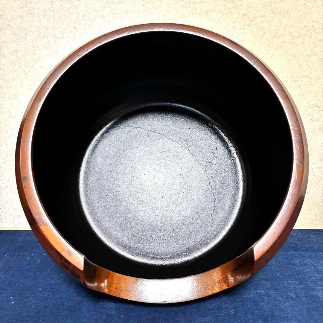 人間国宝敬典/焼色面取風炉/茶釜/風炉/電熱器/電熱器/敷板/底瓦/香入