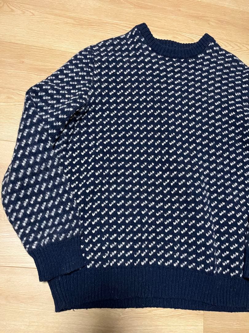 d*2様 極美品 l.l.bean バーズアイニット セーター ネイビー 3xl