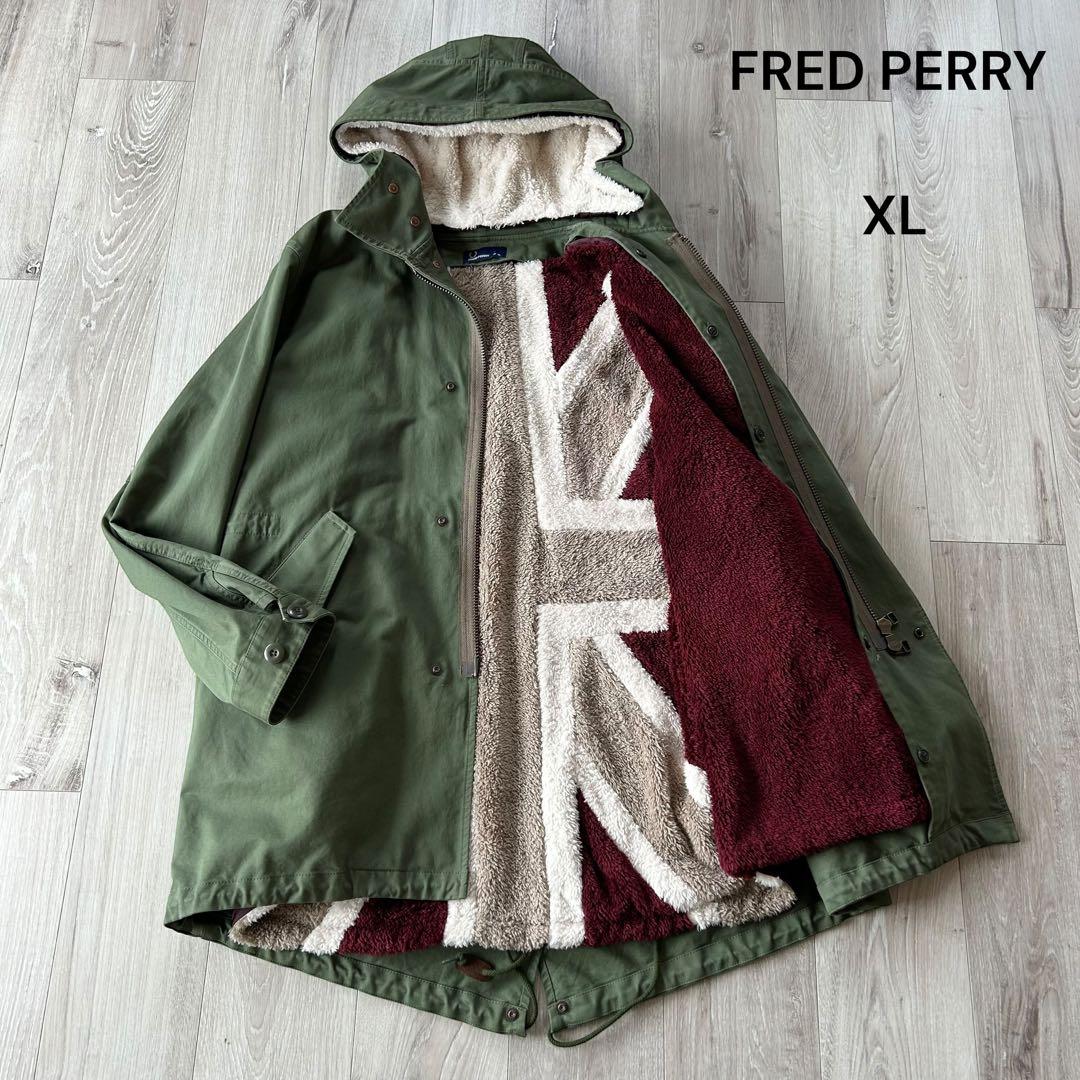 FRED PERRY モッズコート フィッシュテールパーカー XL オリーブ FRED PERRY（フレッドペリー） モッズコート コート Fur Lined
