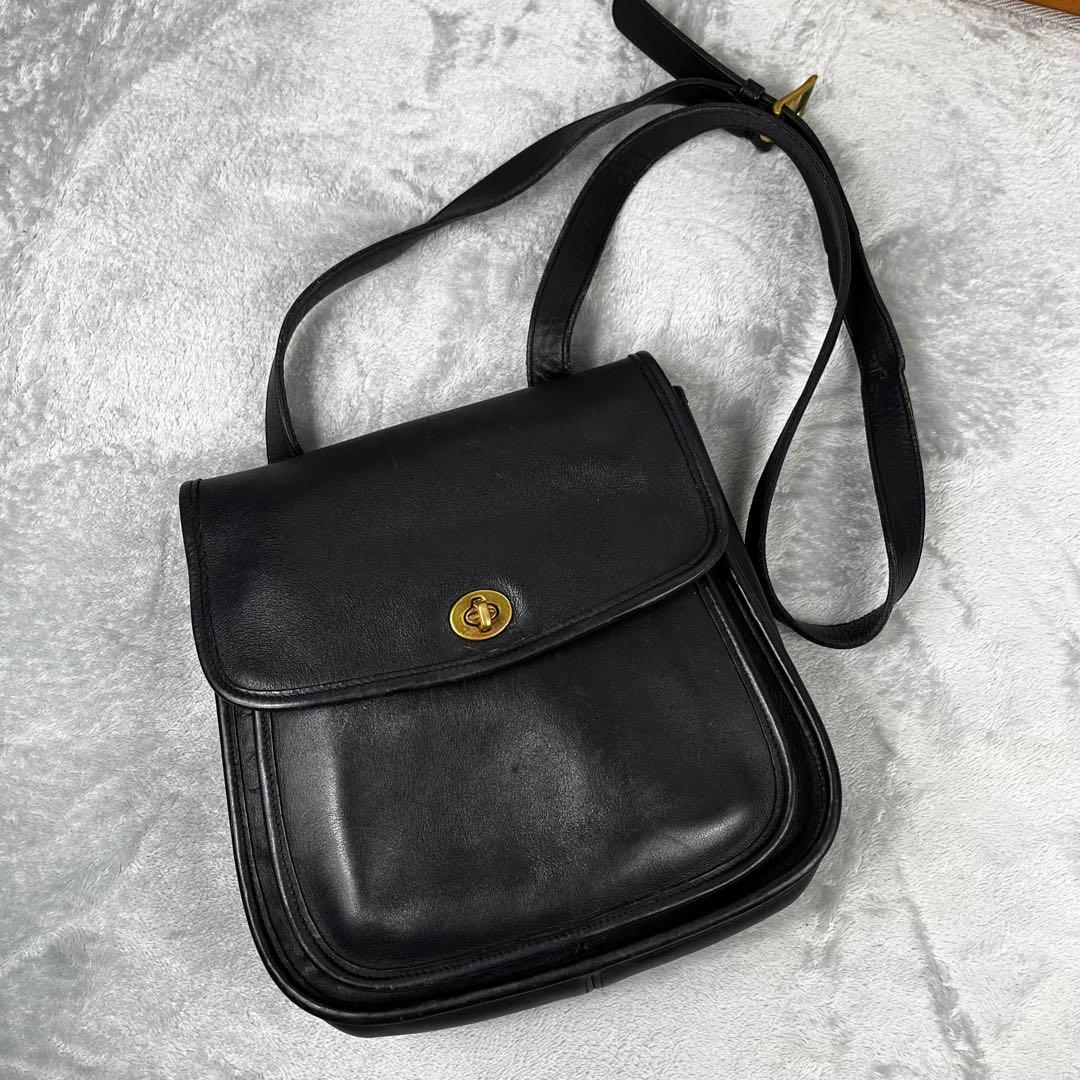 Old Coach ショルダーバッグ 9979 ブラック 黒 ターンロック Old Coach ショルダーバッグ 9979 ブラック 黒 ターンロック - メルカリ