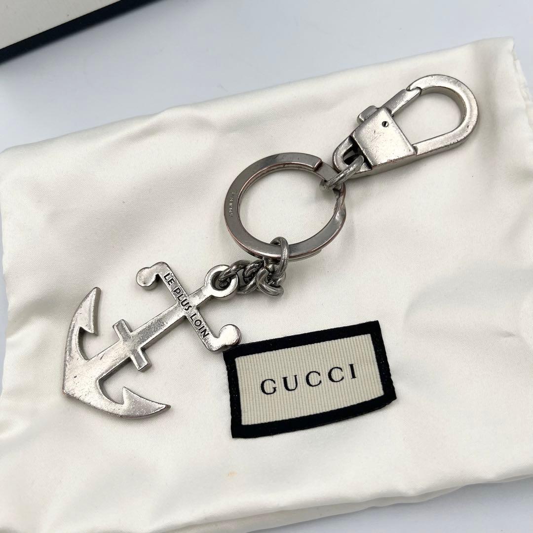希少】GUCCI キーホルダー キーリング アンカー イカリ ロゴ 付属品有り