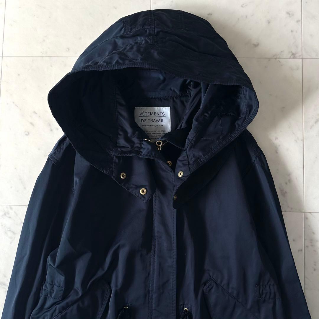 極美品♪イエナ テールモッズコート ロングマウンテンパーカー 紺色