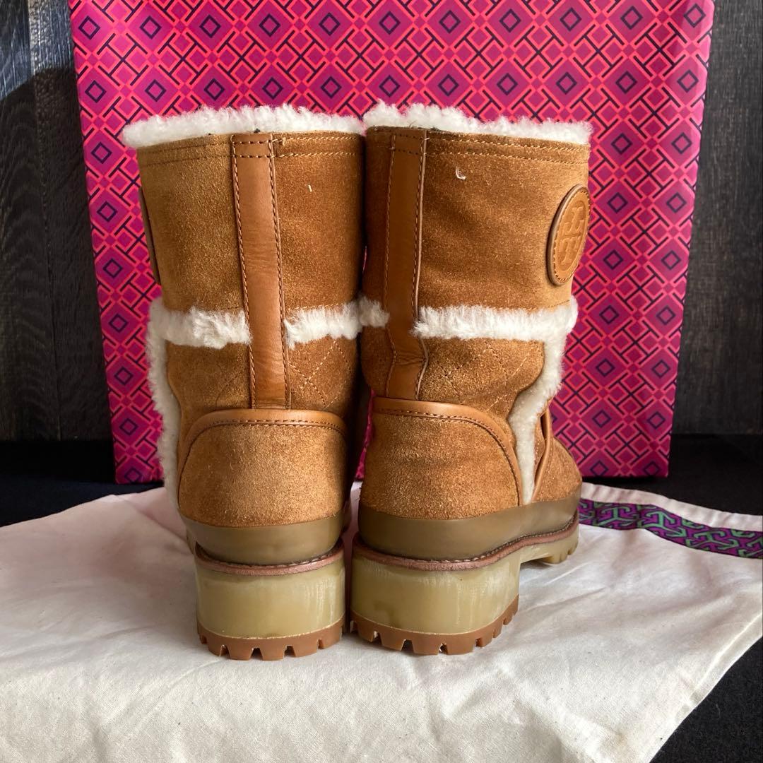 TORY BURCH 美品 ブーツ ムートン キルティング クリーニング済み