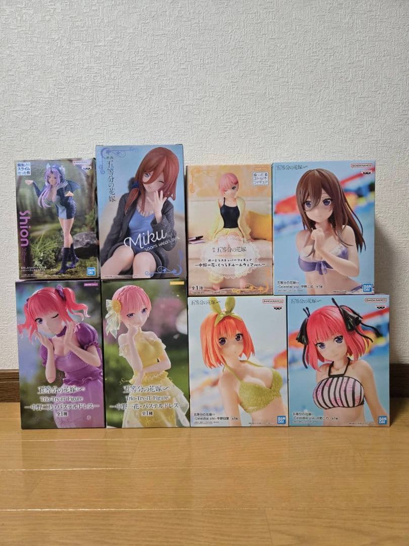 五等分の花嫁と転スラのフィギュア8体セット 五等分の花嫁」三玖、四葉、五月が“天使”で降臨♪イメージカラーの