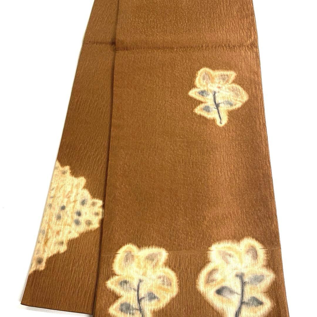 帯6515 ○高級 正絹 紬 片面全通 リバーシブル 袋帯 鹿 - メルカリ