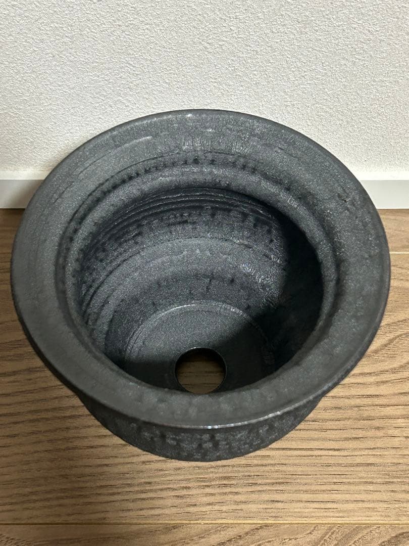 山中勇人 作家鉢 新品未使用 陶器 植木鉢 y鉢 エールグリーン 大鉢 鉄