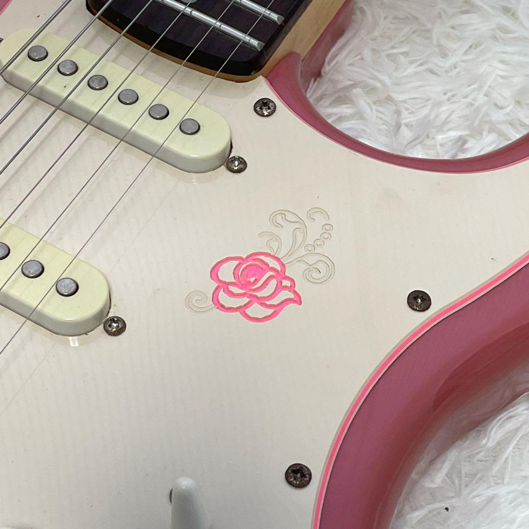 GYPSY ROSE ピンク ラメ ストラトタイプ ジプシーローズ エレキギター
