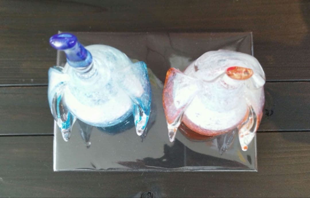 メル様売約済 新品 淡雪びな 硝子 おひなさま 置物