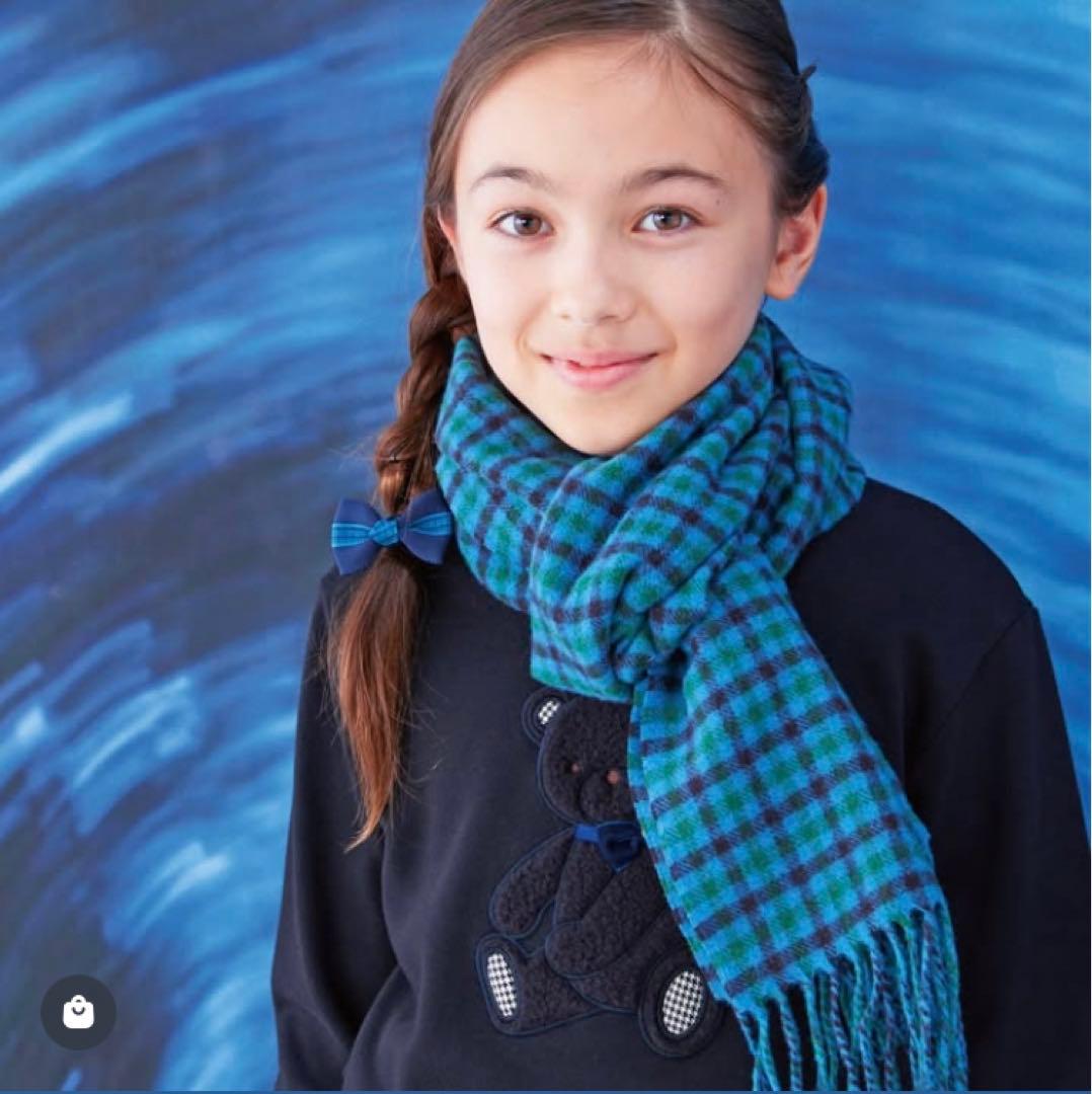 ファミリア 青チェック familiar マフラー 新品未使用 完売品 - メルカリ