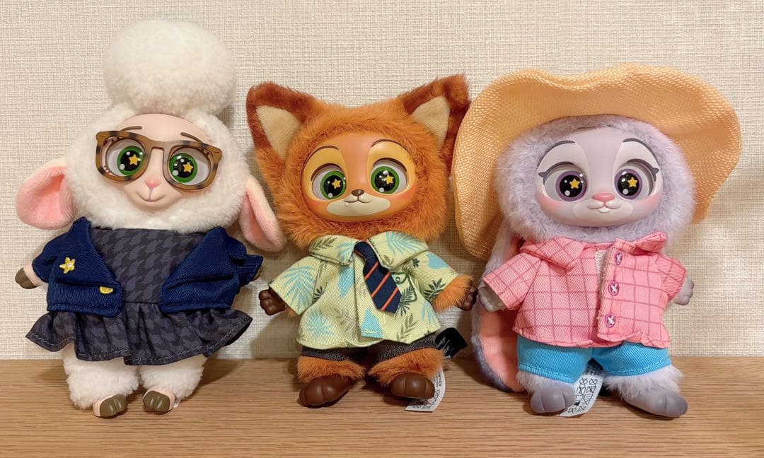 MINISO ズートピア ニック ジュディ ベルウェザー ぬいぐるみ3点セット