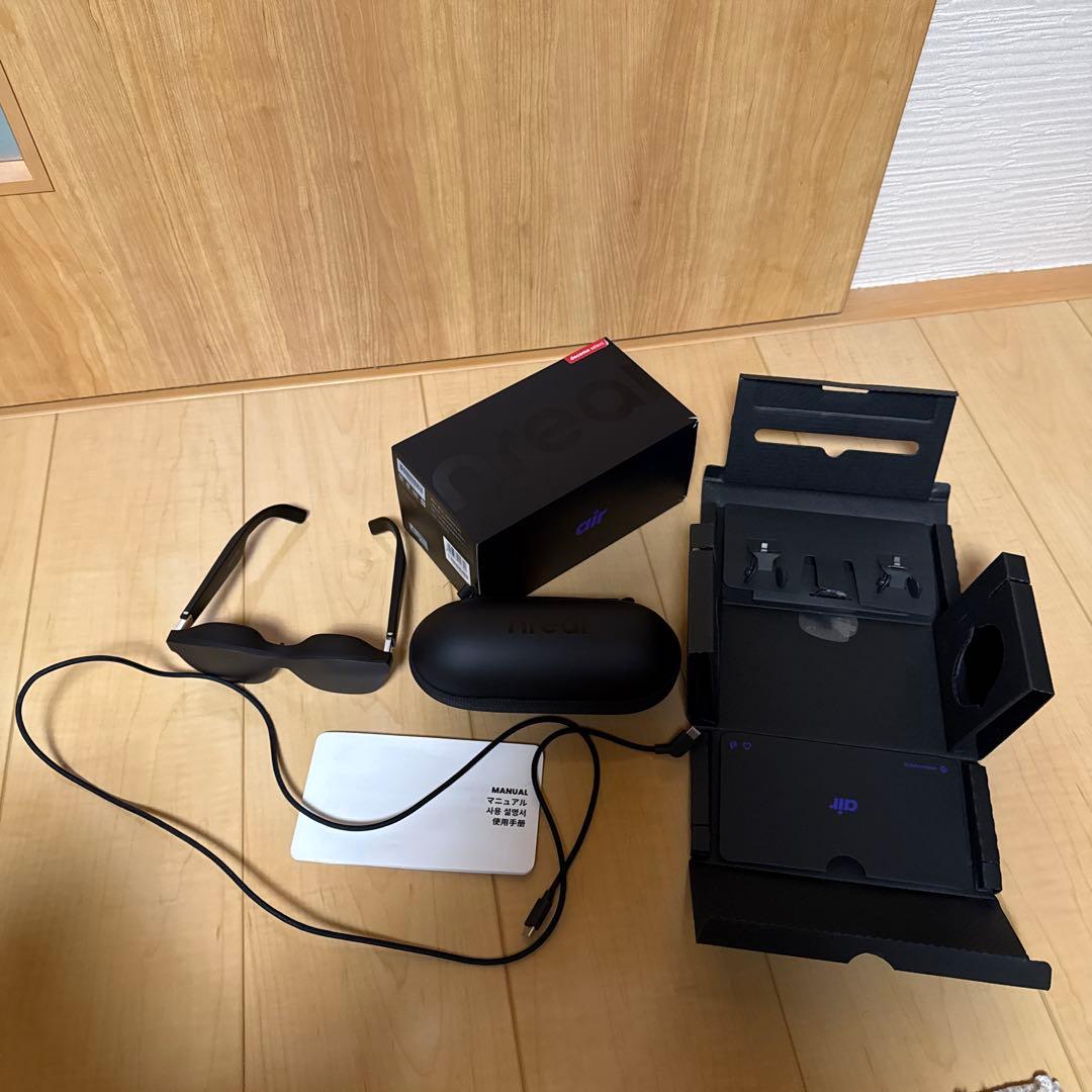 エンリアルエアー　Nreal Air NR-7100RGL Nreal Air Glasses Xreal NR-7100RGL AR Black 2023 VR Glasses Smart