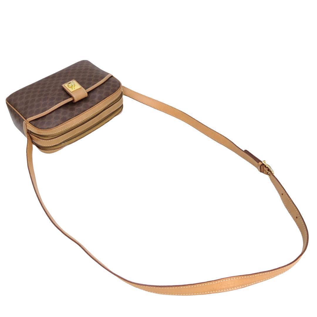 本物 □セリーヌ□サークルリング マカダム ブラウン 斜めがけ