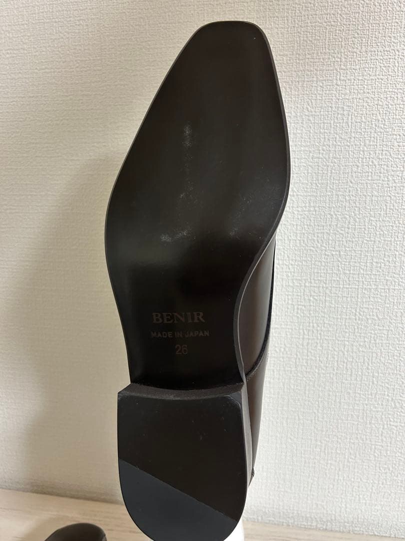 極美品　BENIR ウェディングシューズ　メンズ　26.0cm ダークブラウン