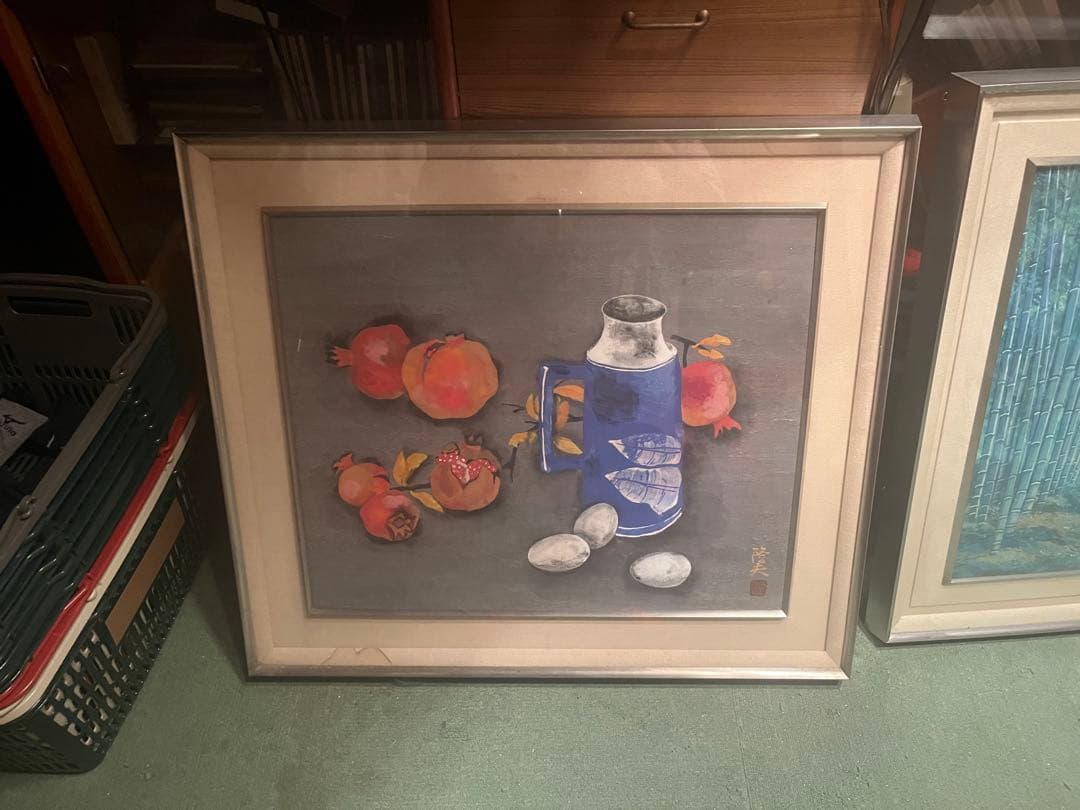 油彩画 果物と陶器 落美 ポール・セザンヌ（Paul Cézanne） - キャンバスに手作りの油絵の複製