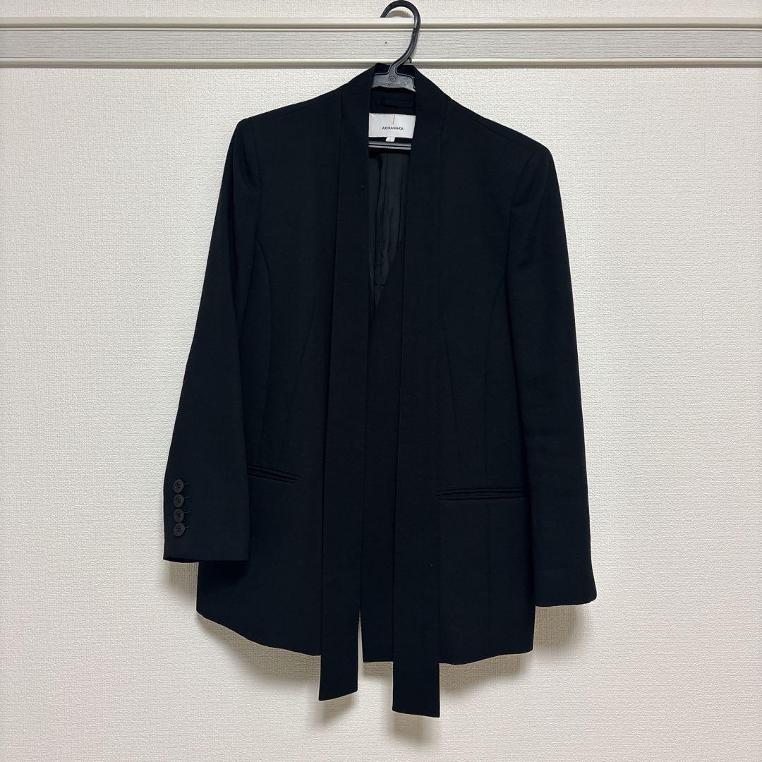 AKIRANAKA アキラナカ ジャケット サイズ1 ボウタイ タイカラー AKIRANAKA（アキラナカ）の「Kamilla tie collar Jacket BK