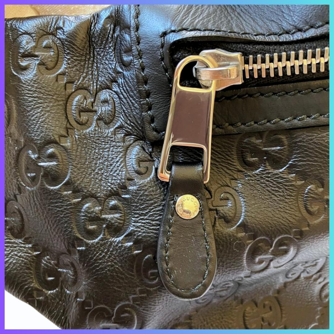 Aliyさま専用 GUCCI グッチシマ レザー ボディバッグ 収納袋、箱付属