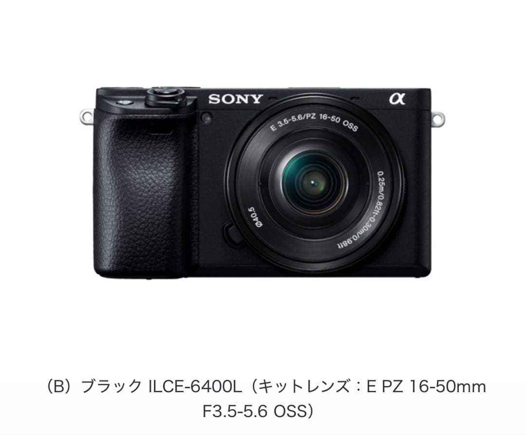 SONYデジタル一眼カメラα6400 ブラック SONY デジタル一眼カメラα6400 パワーズームレンズキット ブラック