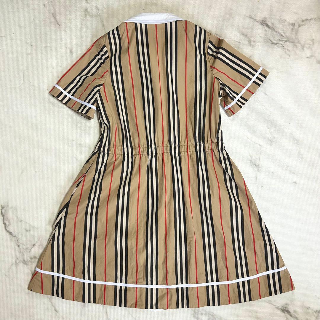 BURBERRY 半袖ワンピース ストライプ ベージュ 12Y 152cm - メルカリ