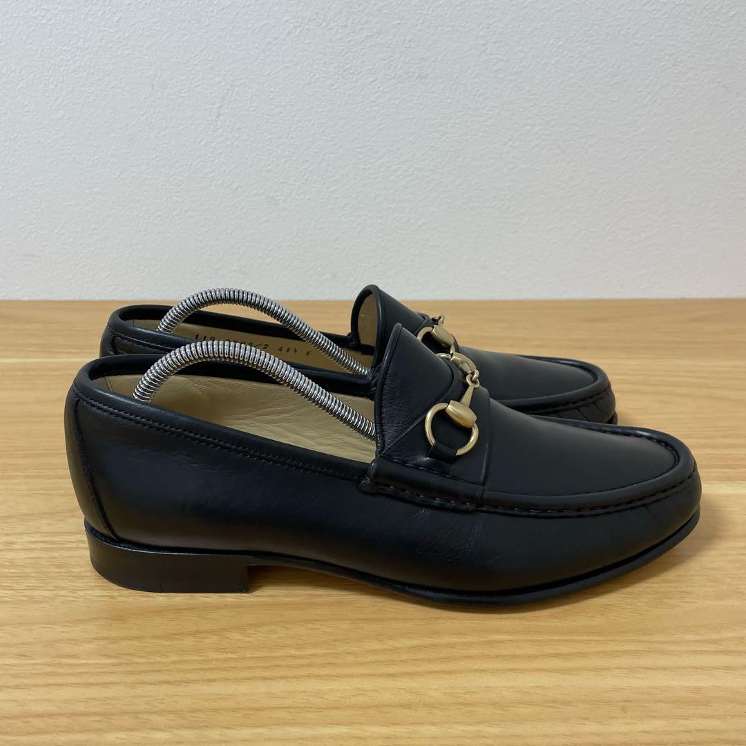 グッチ ホースビットローファー レザー ブラック 110 0009/2 41.5