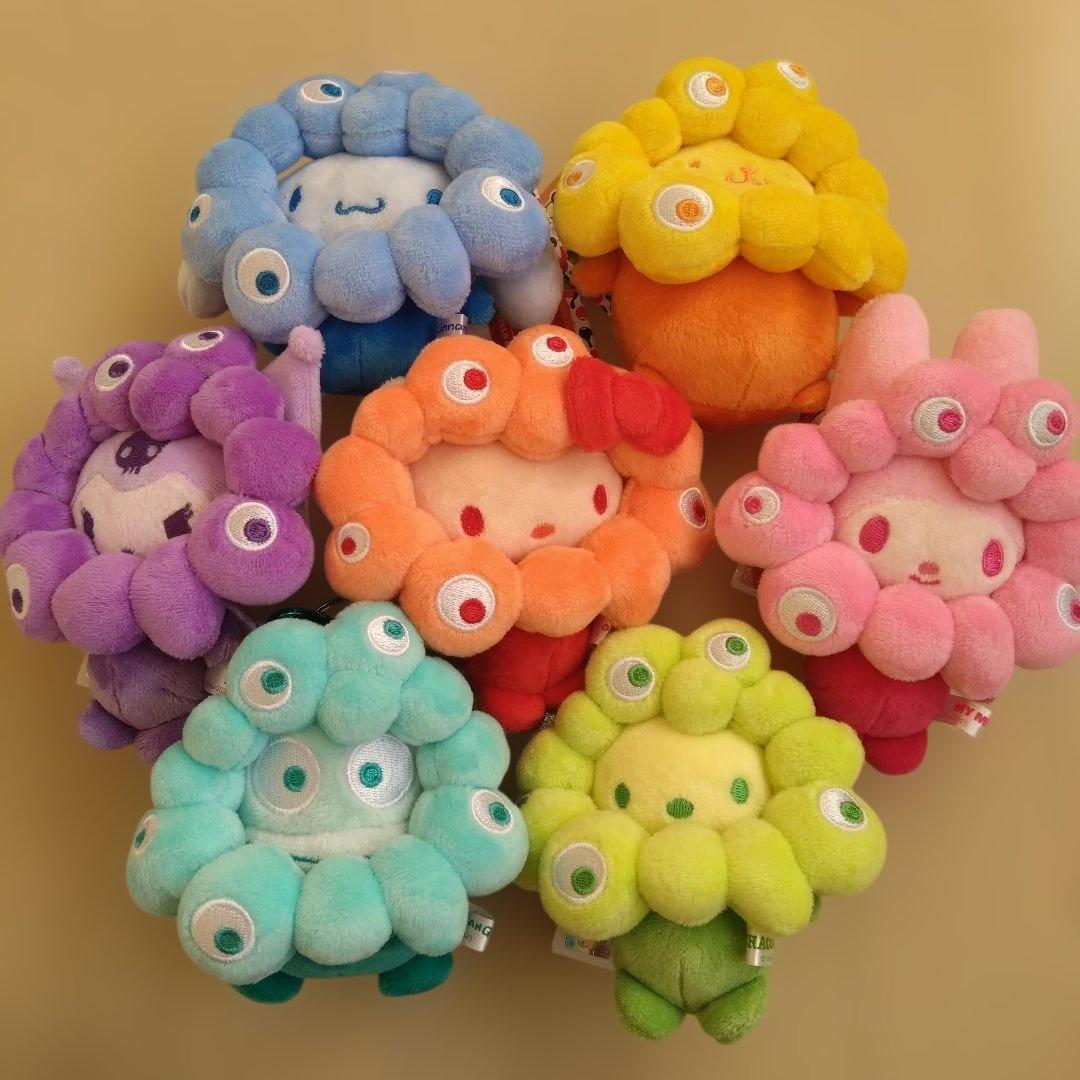 サンリオミャクミャクなりきりぬいぐるみカラビナ 推しカラー 7種