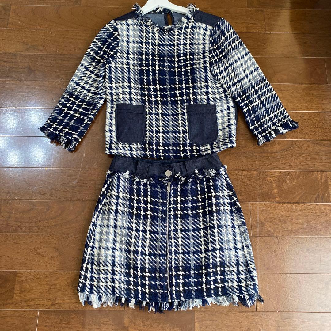 ZARAツイードセットアップ - メルカリ