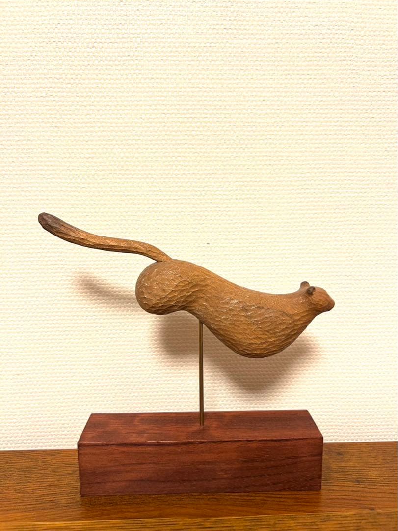 苔むす木工 オブジェ チーター ヒョウ