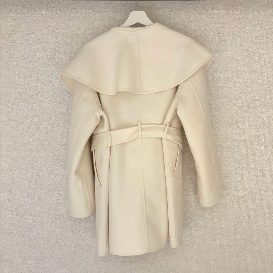 polaura ショールカラーウールミドルコート - メルカリ