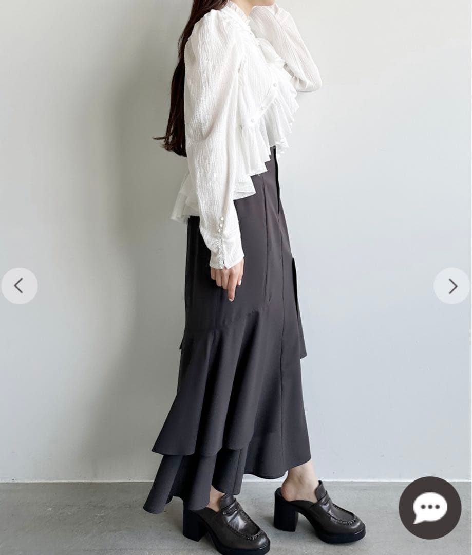 COCO DEAL ココディール コットンギャザーペプラムボレロブラウス