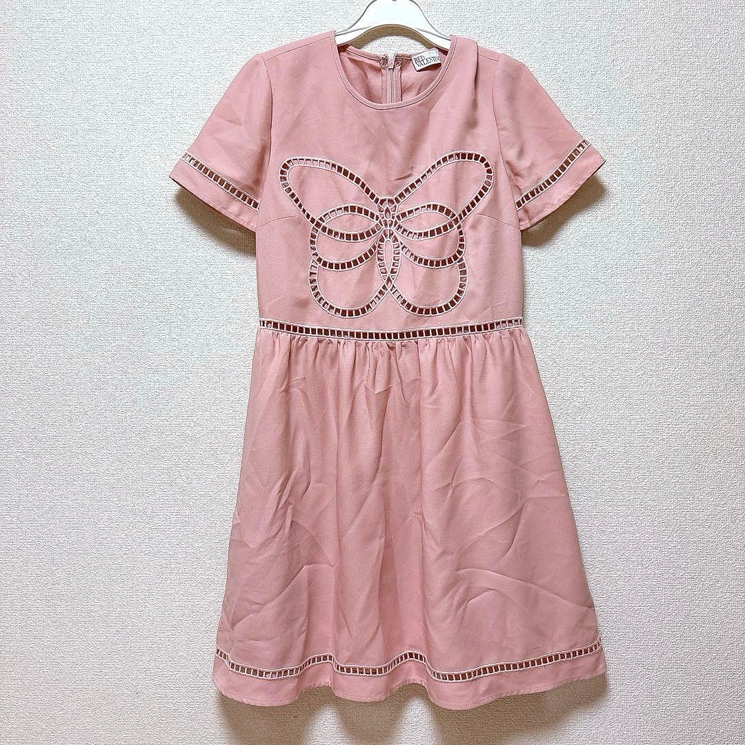 RED VALENTINO レッドヴァレンティノ クレープアンヴェールワンピース 中古・古着通販】RED VALENTINO (レッドヴァレンティノ) フリル付