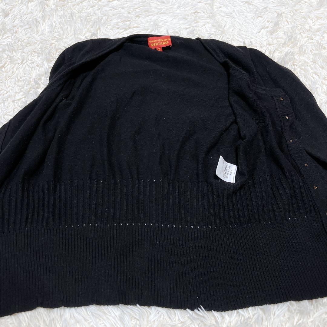 《美品》ヴィヴィアンウエストウッド カーディガン ニット オーブ 黒 透かし編み