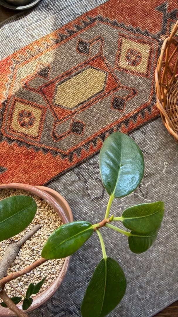 41×95 \"Laughing sun” ViNTAGE TURKiSH RUG Handcrafted Turkish Sun Fades | Jaipur Living