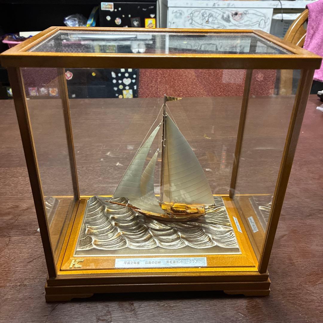 スターリングシルバー ヨット模型 TAKEHIKO 銀製 ヨット4号(1本マスト) ソリッドケース - TAKEHIKO - 武比古