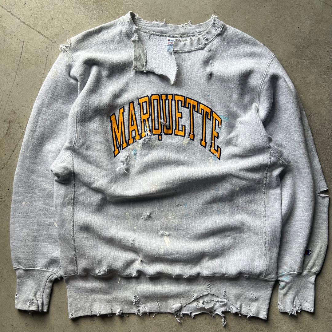 90s champion ダメージリバースウィーブ ボロ スウェット BORO - メルカリ