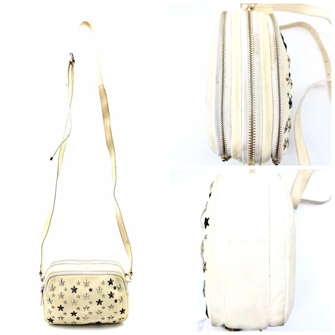 jimmy choo ショルダーバッグ スタースタッズ ナッパレザー 斜め掛け