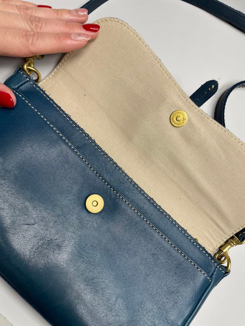 キソラ⭐︎ネイビー レザー ショルダーバッグ