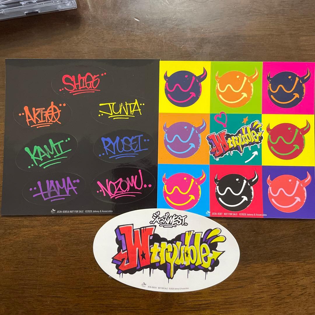 ジャニーズWEST Wtrouble 初回限定A、B、通常ステッカー付 - メルカリ