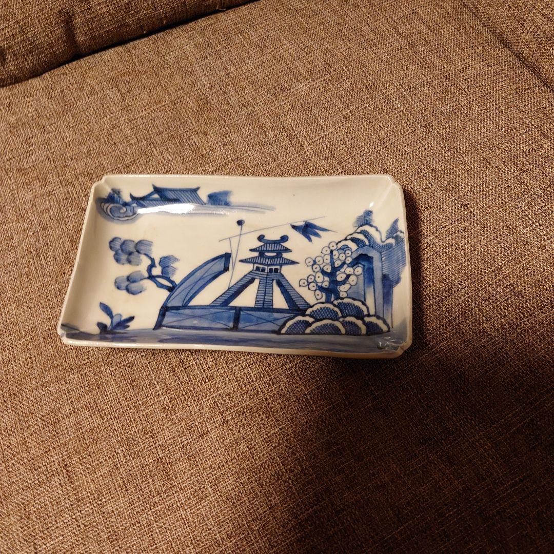 古伊万里　長皿　五枚 古伊万里蛸唐草紋様角長皿5枚 江戸中期 長皿 antique art nozomi 通販