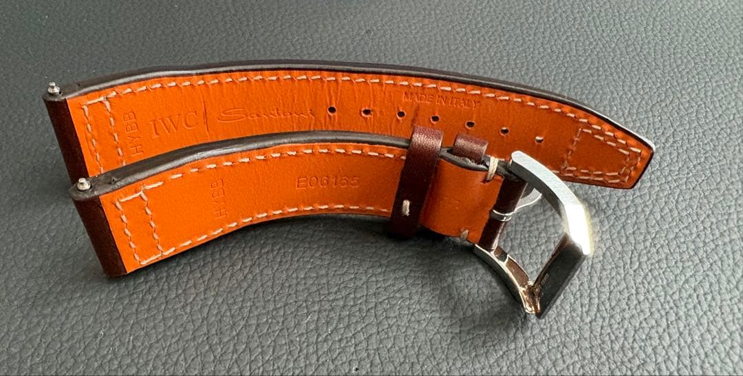 IWC 純正ブラウン レザーベルト 純正尾錠付きの通販｜www.reigneleven.com