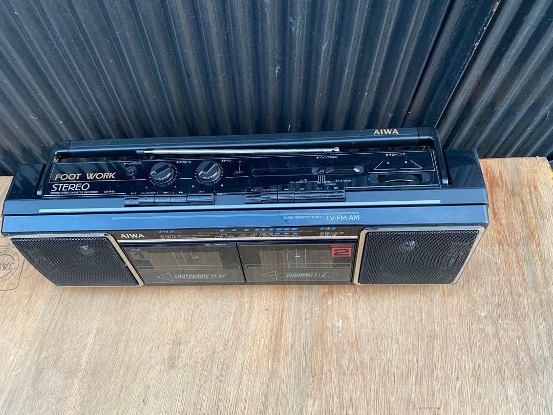 ☆未使用☆ アイワ AIWA ダブル ラジカセ ラジオカセット CS-W10