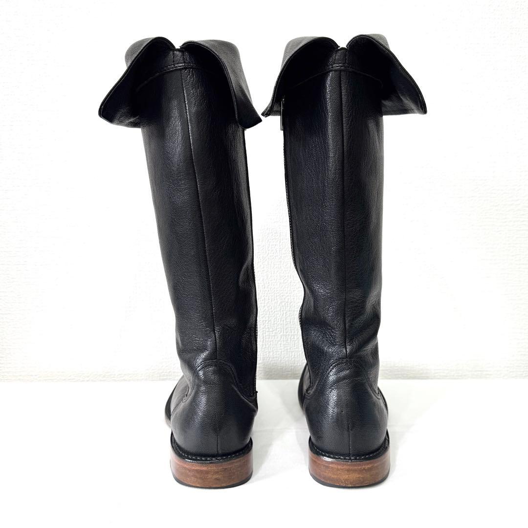 Y's ワイズ ヨウジヤマモト サイドジップ 折り返しロングブーツ 22.5cm