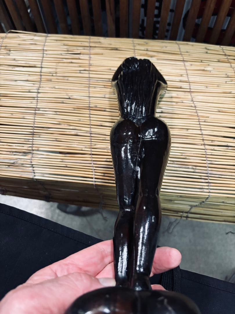 濱充司様専用 黒檀！ 黒色 木製 ヌード彫刻 約39cm 激安大安売り