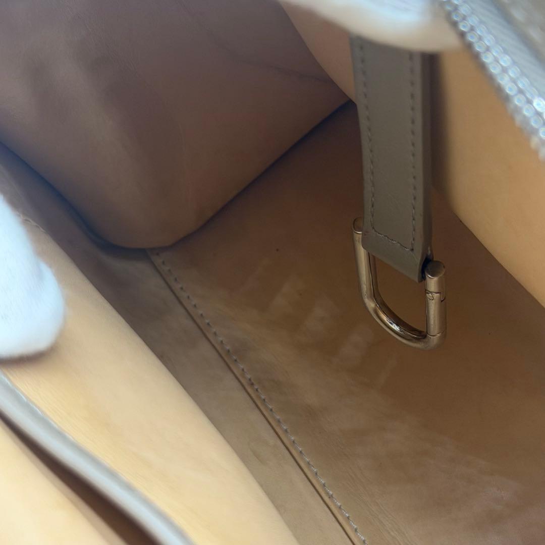 希少美品】DELVAUX タンペート MM ベージュ フラップ式ハンドバッグ