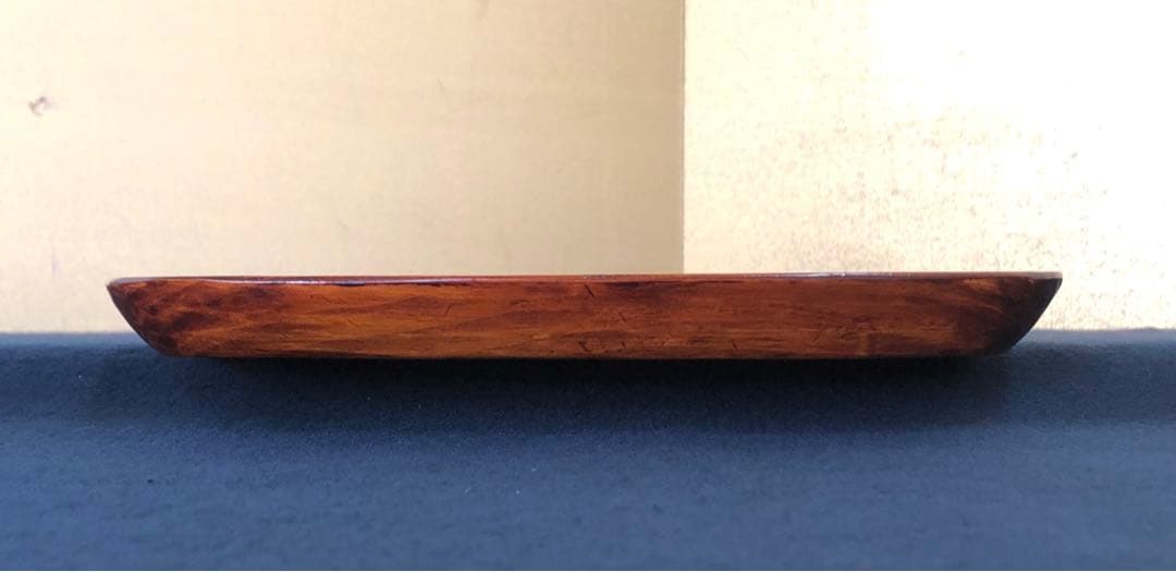 割引❗️《R》伝統工芸 讃岐彫 小膳2客 讃岐膳 讃岐盆 木製　251007あ7