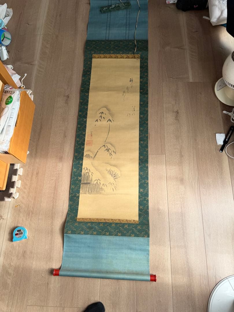 雪中竹画　掛軸 Takashima - 良い週末を Have a nice weekend 「雪中竹」 神坂雪佳