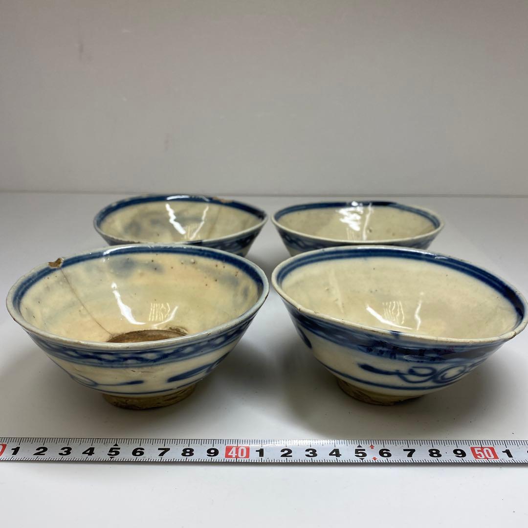 中国清朝時代 青花小鉢4客 口径約12㎝ 東Y7-0403⑥タニト - メルカリ