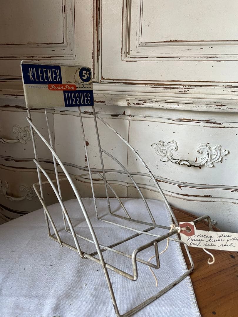 アンティーク　ワイヤー　ディスプレイ　ラック　スタンド　飾り棚　看板　プレート Hyack マルシェ什器 ディスプレイスタンド 木製 卓上 ひな壇 展示台